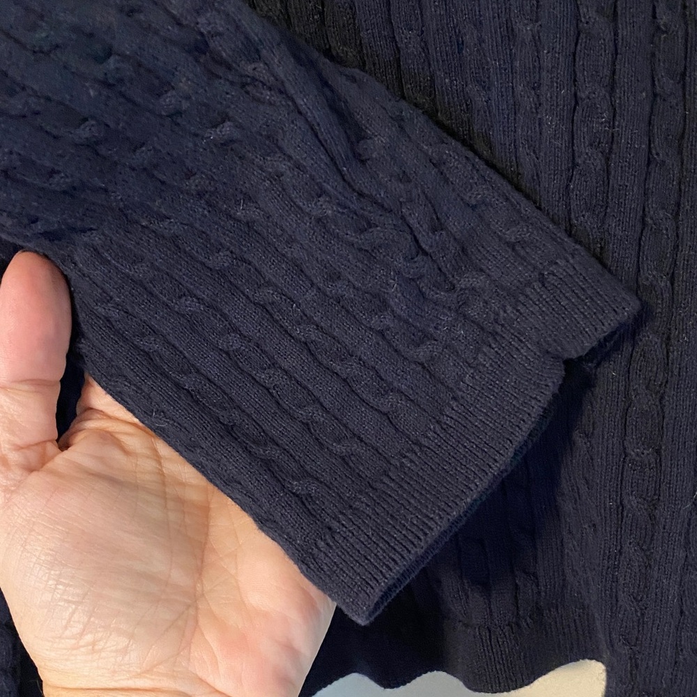 Tommy Hilfiger Blue V-Neck Sweater - Picture 4 of 4